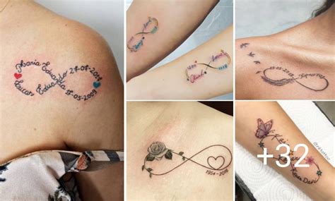 160+ Tatuajes del infinito con nombres, fechas,。